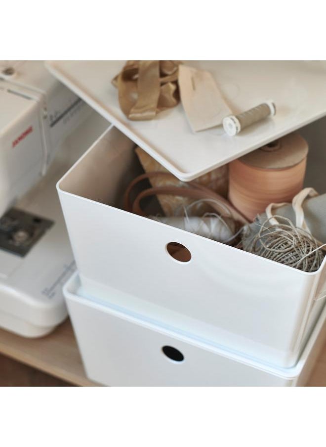 erorex Box with lid, white, 26x35x15 cm  - Image 3