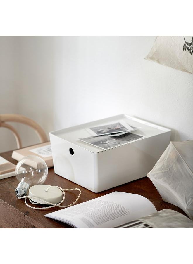 erorex Box with lid, white, 26x35x15 cm  - Image 2