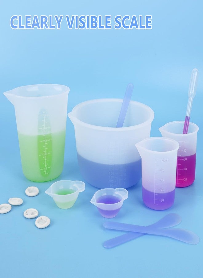 KISREL Silicone Measuring Cups for Resin, Resin Supplies with 600ML+250ML+ 100ML Silicone Cups, Resin Mixing Cups, Silicone Stir Sticks, Epoxy Mixing Cup - Image 3
