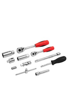 Jetech Jetech 75PCS Metric Socket Set, Includes 1/4 Inch and 3/8 Inch Drive Standard/Deep Sockets, Quick-Release Softgrip Ratchet, Bits, Extensions and Adapter, Universal Joint and Other Accessories  - Image 3