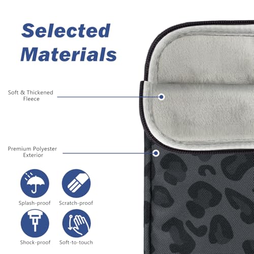 Dadanism 6-7 Inch Universal Padded Sleeve for 7" Colorsoft Signature Edition eReader 2024 and 6" eReader Book, Protective Sleeve Pouch Bag Carrying Case for Kobo E-Reader, Leopard - Image 3