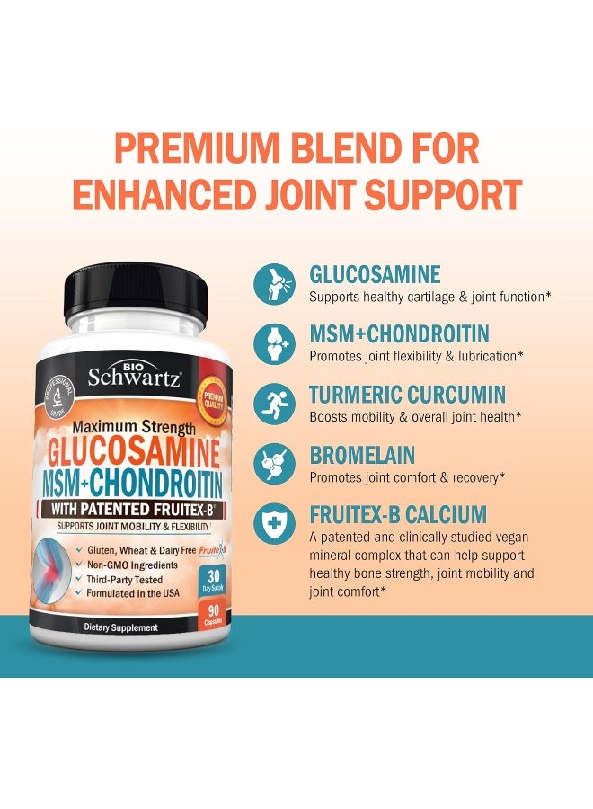 BioSchwartz Glucosamine MSM, Chondroitin Anti Inflammatory Gluten-free Supplement - Image 3