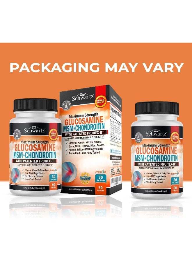 BioSchwartz Glucosamine MSM, Chondroitin Anti Inflammatory Gluten-free Supplement - Image 2