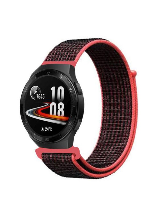 NIBEMINENT Replacement Band For Huawei Watch GT 2e 46mm Red/Black - Image 1