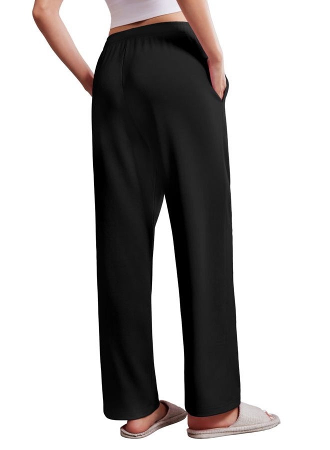 Deyeek Women's Tear Away Pants with Pockets Easy Access Adaptive Pants After Hip Knee Leg Surgery Breakaway Lounge Sweatpants, Black, S - Image 2