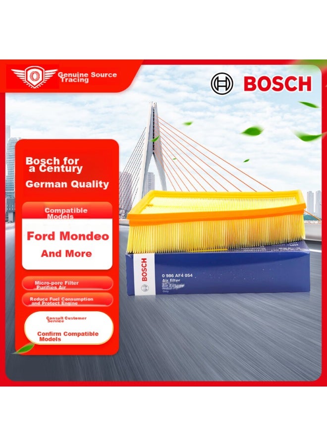 Bosch Air Filter Element, Air Cleaner, Air Filter 4054, For Ford Mondeo Zhisheng/mccusker S-max - Image 1