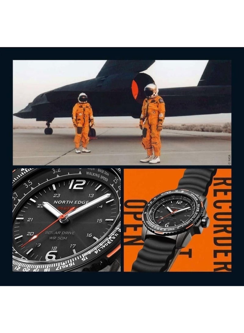 NORTH EDGE NORTHEDGE Kinetic Watch Men's 50 Waterproof Ultra-long Battery Life Night Light Fashion Trend Imported High-Quality - Image 4