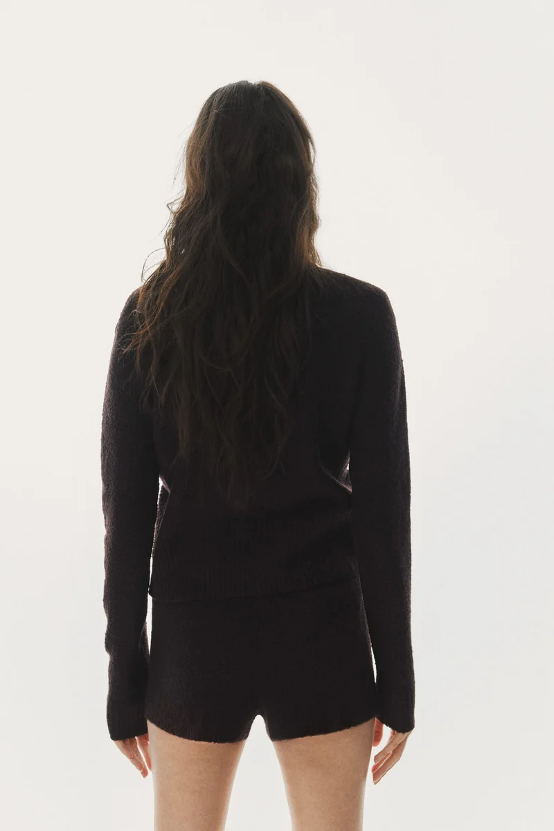 H&M Bouclé-knit mini shorts