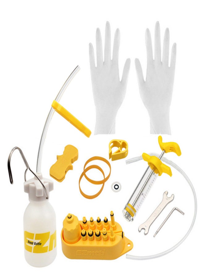 ezmtb Bike Hydraulic Disc Brake Bleed Tool MTB Road Bike Brake Bleeding Kit Bike Mineral Oil Fluid Bleeder Kit - Image 2