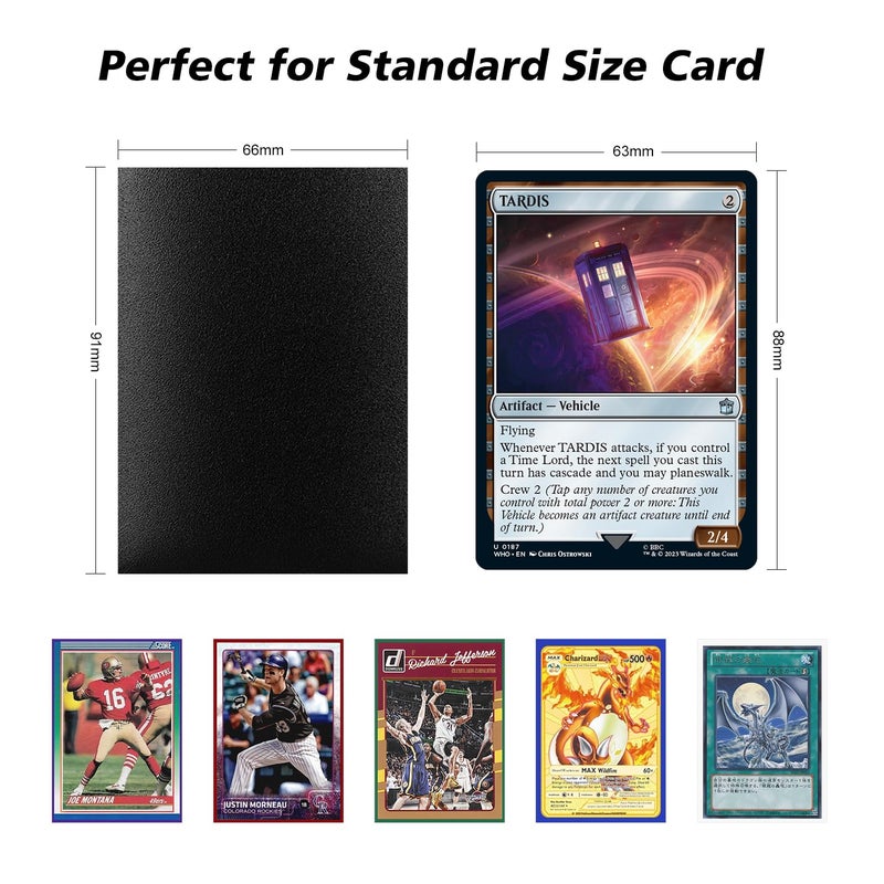 Katomula 600CT MTG Card Sleeves, Katomula Clear Front Textured Back Card Sleeve Deck Card Protectors, Standard Size Card Sleeves for MTG, Baseball Card, Sports Cards, Game Card - Image 2
