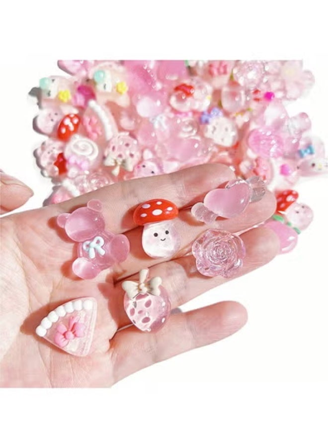 fantasize 60pcs Slime Charms Cute Set, Bulk Mixed Resin Charms Set Ornament Scrapbooking - Image 2