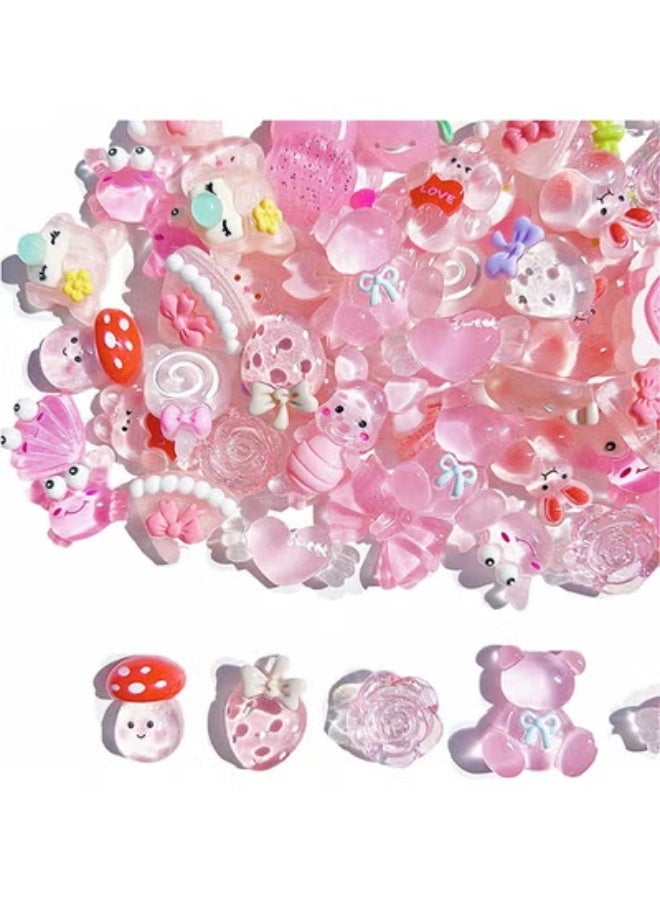 fantasize 60pcs Slime Charms Cute Set, Bulk Mixed Resin Charms Set Ornament Scrapbooking - Image 4