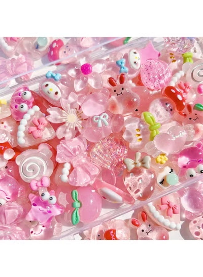 fantasize 60pcs Slime Charms Cute Set, Bulk Mixed Resin Charms Set Ornament Scrapbooking - Image 3