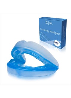 ZQuiet , Anti-Snoring Mouthpiece, Comfort Size #1, Single Refill, Blue, Made in USA, BPA-Free, Medical-Grade Material  - Image 1