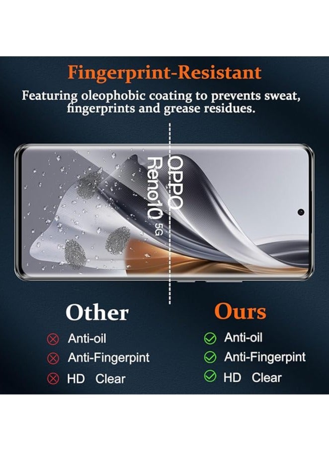 For OPPO Reno 10 5G/OPPO Reno 10 Pro 5G Screen Protector, 2 3D Curved Protectors Tempered Glass Screen Protectors, 2 Camera Protectors - Image 4