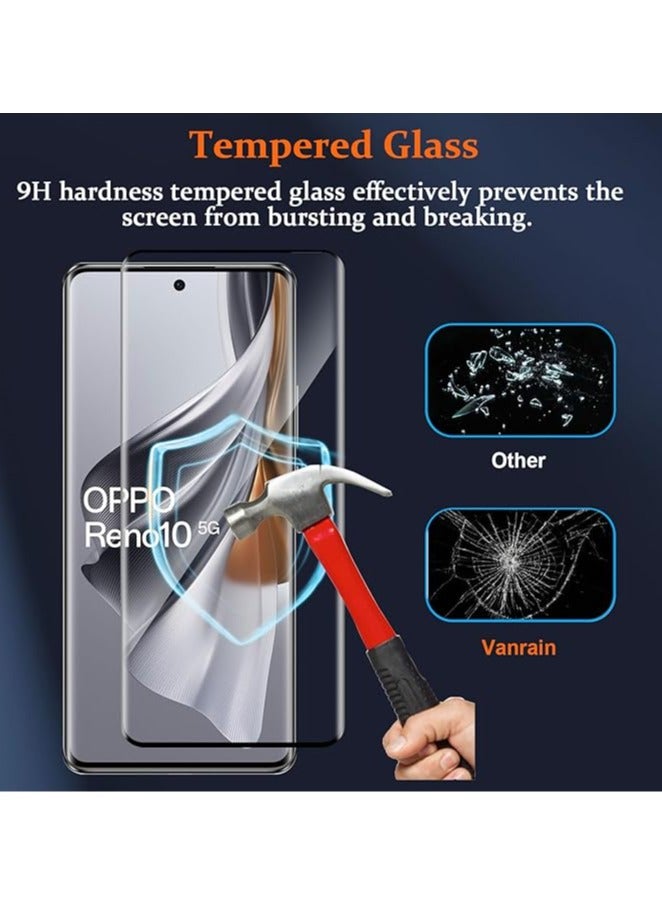 For OPPO Reno 10 5G/OPPO Reno 10 Pro 5G Screen Protector, 2 3D Curved Protectors Tempered Glass Screen Protectors, 2 Camera Protectors - Image 3