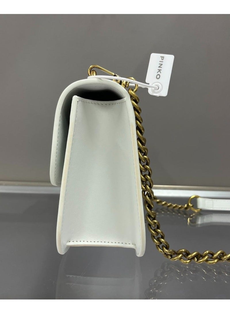 Pinko Chain Solid Color Crossbody Shoulder Bag 24*15*7cm - Image 4