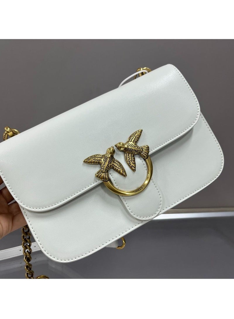 Pinko Chain Solid Color Crossbody Shoulder Bag 24*15*7cm - Image 5