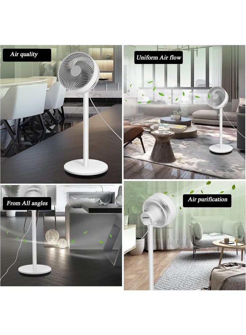 Silent Air Circulation Fan with 3 Speed Settings – Pivoting Floor Fan with Removable Base, Whisper-Quiet Pedestal Fan for Home, Office, Bedroom & Living Room Cooling  - Image 5
