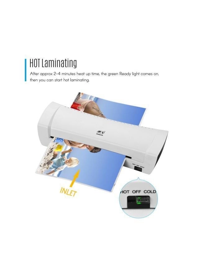 OSMILE SL200 Laminator Machine, Hot and Cold Lamination, Dual Rollers, Supports A4/A5/A6 Sizes, Includes Free A4, A5, A6 Laminating Films – Ideal for Documents, Photos, Cards - Image 3