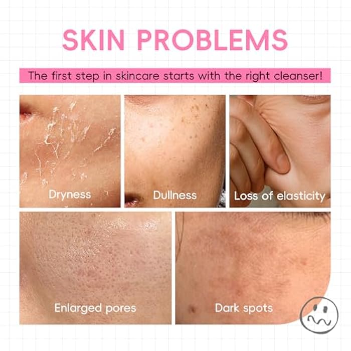 QUIYUM Sakura Collagen Skin Care Set - 6pcs Skincare with Facial Cleanser, Serum, Cream, Toner, Facial Brush, Bunny Hair Band & Makeup Bag, Deep Cleansing, Hydrating, Firming, Even Tone, Radiance - Image 4