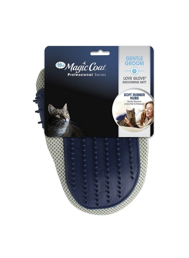 Four Paws Magic Coat Professional Series Love Glove Silicone Cat Grooming Mitt, Deshedding & Dematting, 1 Count - Image 1