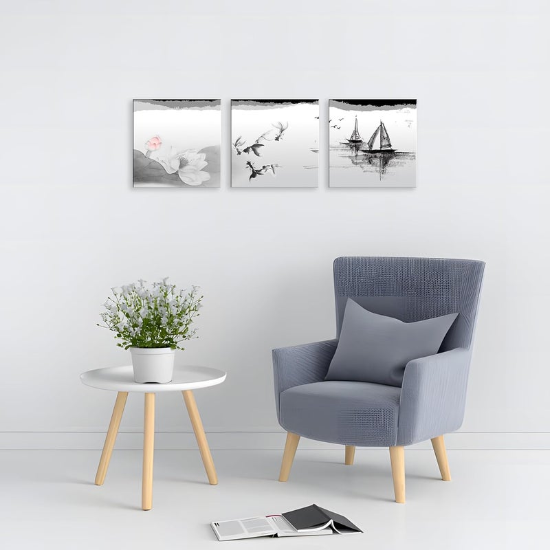 NAN Wind Traditional Chinese Painting Canvas Art Set - Image 4