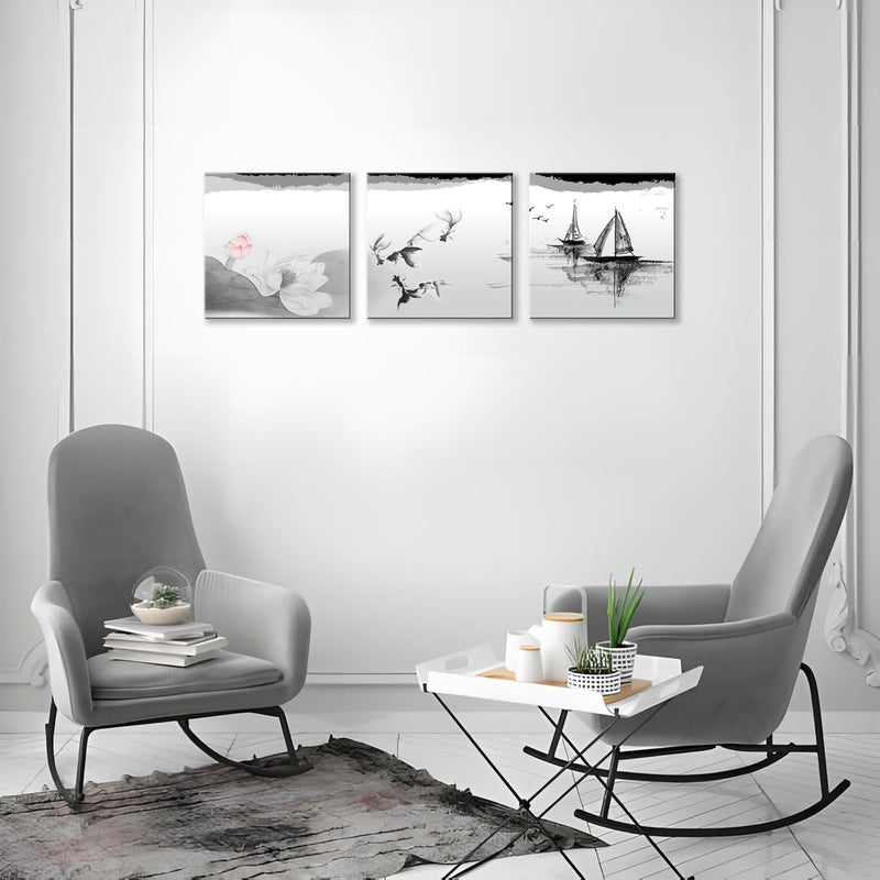NAN Wind Traditional Chinese Painting Canvas Art Set - Image 3