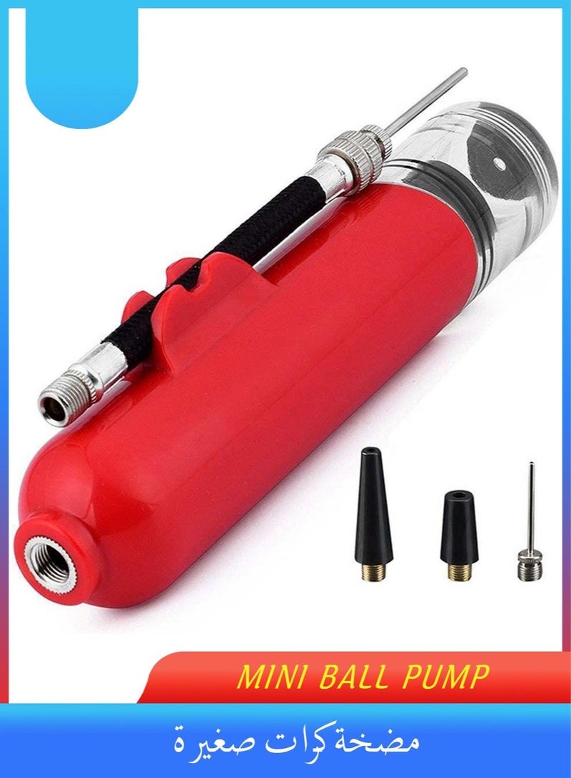 Horse Portable Air Pump, Sports Ball Tool Inflator - Multifunctional Red Hand Pump for Basketball, Football, Volleyball - Image 1