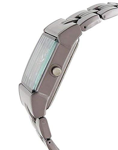 IIK COLLECTION Reactangle Studded Dial Metalic Bracelet Chain Strap Analogue Wrist Watch for Men and Boys - Image 4