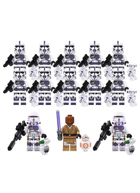 13-Piece Set Of Star Wars Building Blocks Minifigures Small Particle Toy Model Educational Children's Building Blocks Toy Collection Birthday Gift