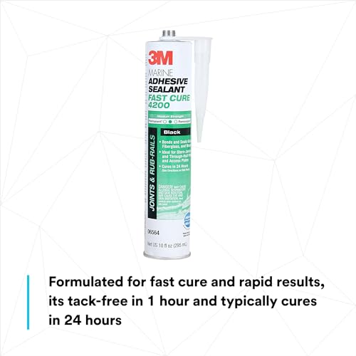 3M Marine Adhesive Sealant Fast Cure 4200 (06560) – Semi-Permanent Flexible Adhesive Sealant for Boats and RVs, White, Flexible Bonds, Underwater-Safe, 295 mL Cartridge - Image 5