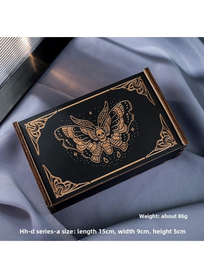 صندوق خشبي جديد أسود 2024، صندوق تخزين بطاقات التارو، صندوق هدايا، ملحقات ألعاب الطاولة، متوفر في المخزون