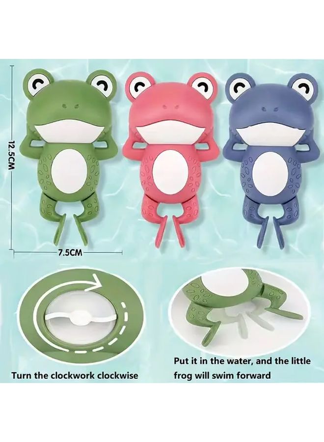3Pcs Frog Fish Dolphin Bath Toys Durable Plastic Swimming Pool Floats For Toddlers - Image 5