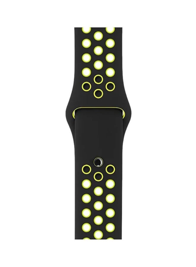 Apple Watch Strap 46mm/45mm/44mm/49mm Dot Apple Watch band for Apple Watch All Series Black/Green - Image 3