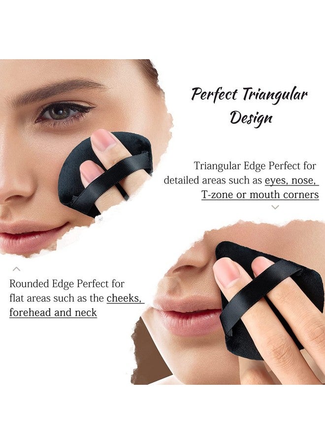 Keli Triangle Powder Puff Soft Plush Powder Puff For Loose Powder & Liquid Cosmetic Makeup Foundation Puff Makeup Tool (2Pcs Triangle Puff) - Image 4