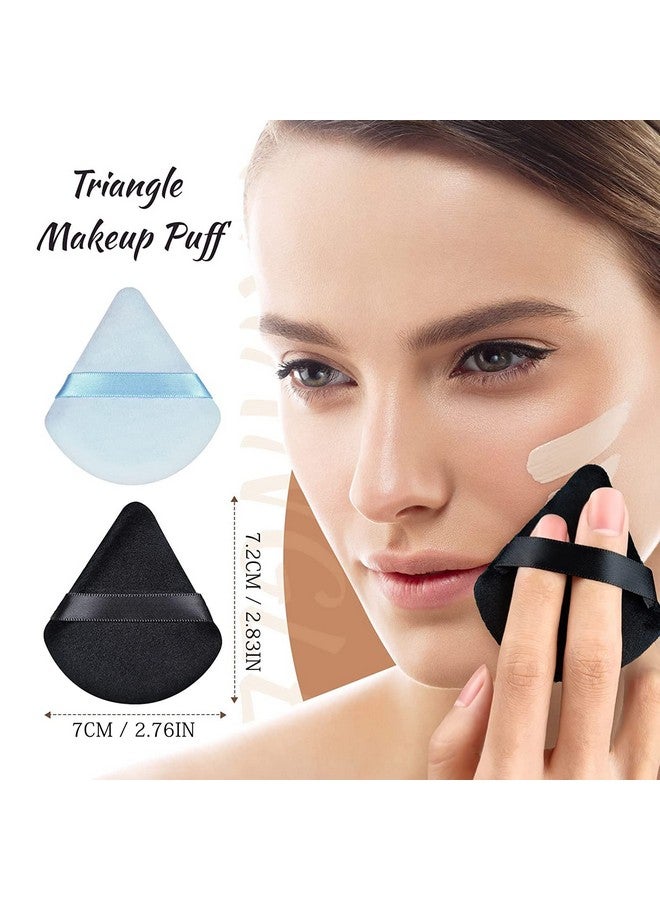 Keli Triangle Powder Puff Soft Plush Powder Puff For Loose Powder & Liquid Cosmetic Makeup Foundation Puff Makeup Tool (2Pcs Triangle Puff) - Image 3