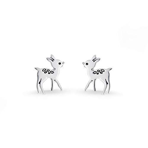 Boma Jewelry Sterling Silver Deer Fawn Stud Earrings - Image 1