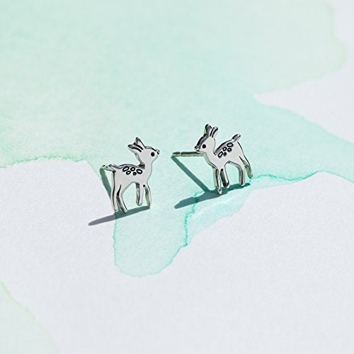 Boma Jewelry Sterling Silver Deer Fawn Stud Earrings - Image 4