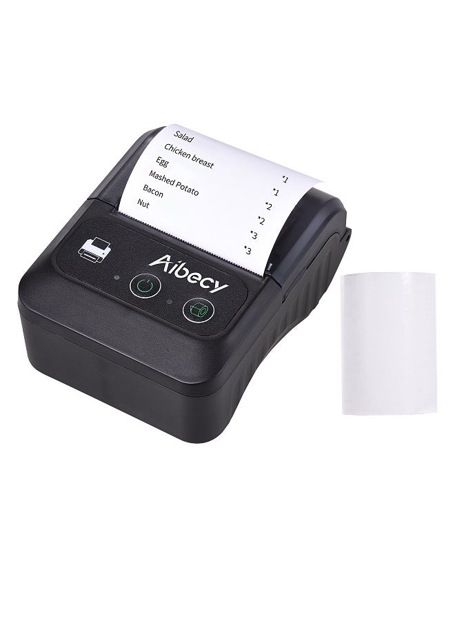 Bisofice - Portable Wireless BT 58mm 2 Inch Thermal Receipt Printer Mini USB Bill POS Mobile Printer Support ESC/POS Print Command Compatible with Android/iOS/Windows for Small Business Restaurant Retail Store - Image 1