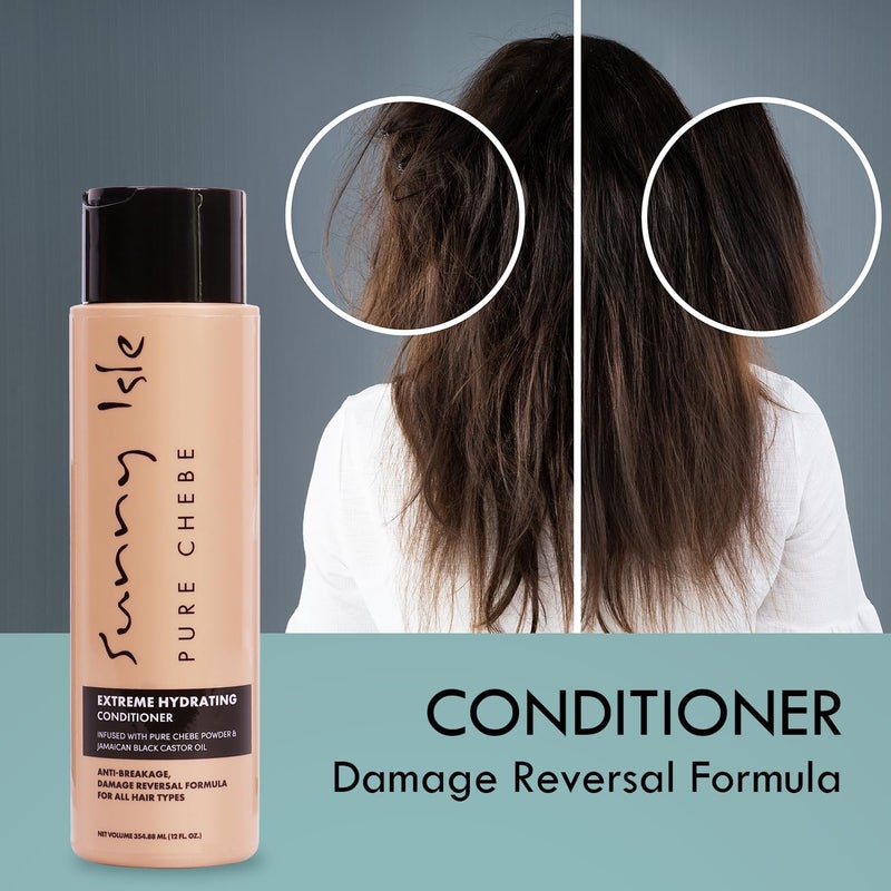 Pure Chebe Extreme Hydrating Conditioner 12oz, Anti-Breakage Formula, Infused with Pure Chebe Powder and Jamaican Black Castor Oil, All Hair Types - Image 2