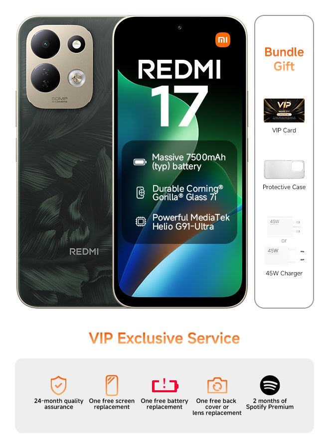 Xiaomi Redmi 17 Dual SIM 4G Oak Green 6GB RAM 128GB - Global Version
