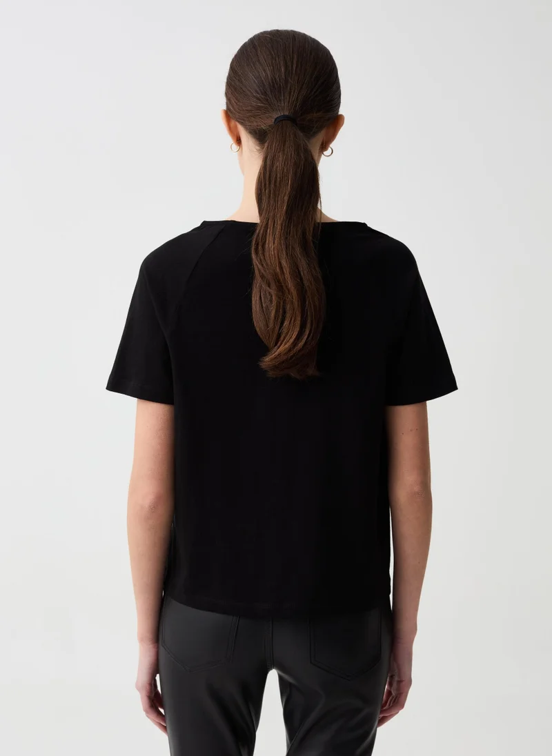 Ovs Ovs T-Shirt Ss W Dark Black