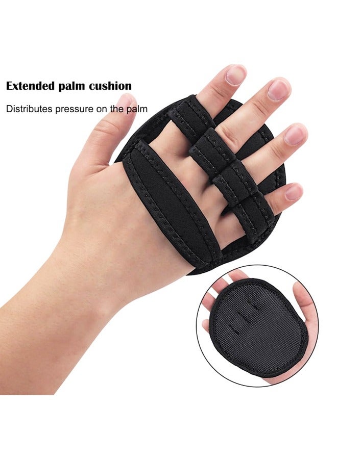 2 Pair Workout Gloves for Gym, Grip Power Pads Anti-Slip Fitness Gloves, Rubber Padding to Avoid Calluses, Suit for Weight Lifting Pull-Ups - Image 4