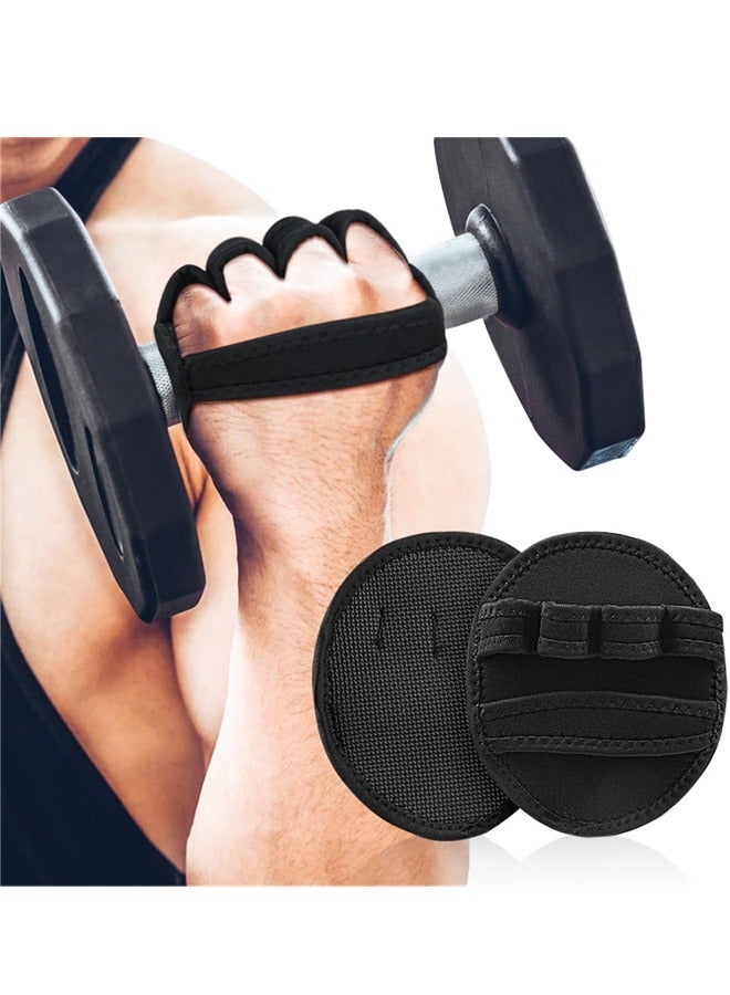 2 Pair Workout Gloves for Gym, Grip Power Pads Anti-Slip Fitness Gloves, Rubber Padding to Avoid Calluses, Suit for Weight Lifting Pull-Ups - Image 1