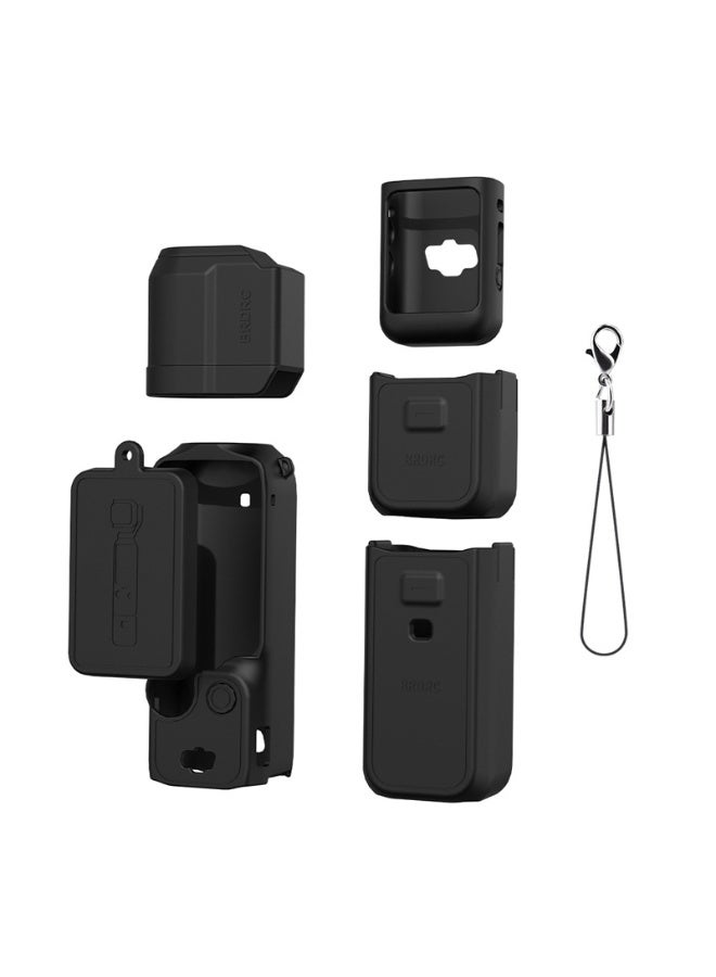 BRDRC Pocket 3 Silicone Cover, Protective Case Lens Protector Scratch-Resistant Sleeve Skin Compatible with DJI OSMO Pocket 3 Creator Combo Accessories(Black) - Image 1