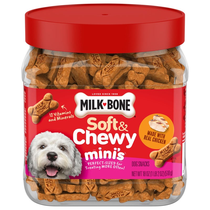 Milk-Bone Soft & Chewy Miniâ€™s Dog Treats Made with Real Chicken, 18 Oz. - Image 1