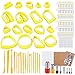 Yayatty Yayatty 400 PCS Polymer Clay Cutters Set, 18 Shapes Clay Earring Cutters with Earrings Accessories, Clay Pattern  - Image 2