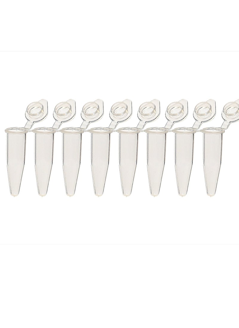 Cellpro ProCycle™ SnapStrip 8-Strip Tubes with single easy cut connectors and individually attached Flat Caps, Clear, 120 x 8, 120 strips per unit  - Image 1