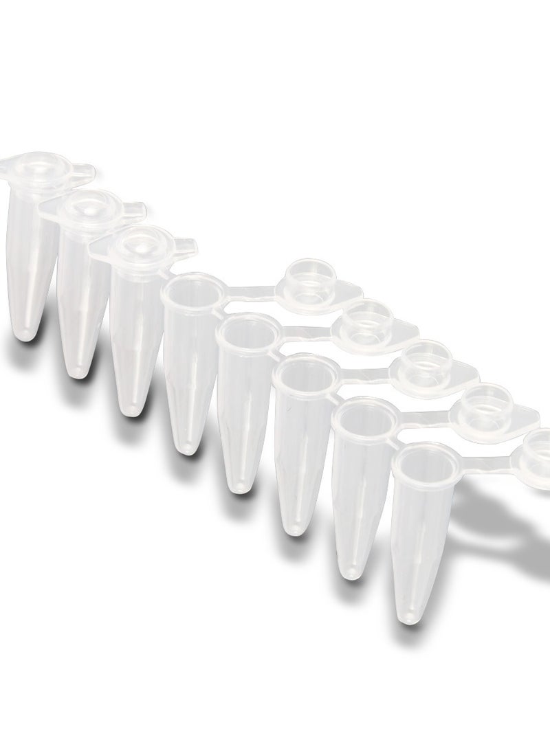 Cellpro ProCycle™ SnapStrip 8-Strip Tubes with single easy cut connectors and individually attached Flat Caps, Clear, 120 x 8, 120 strips per unit  - Image 2